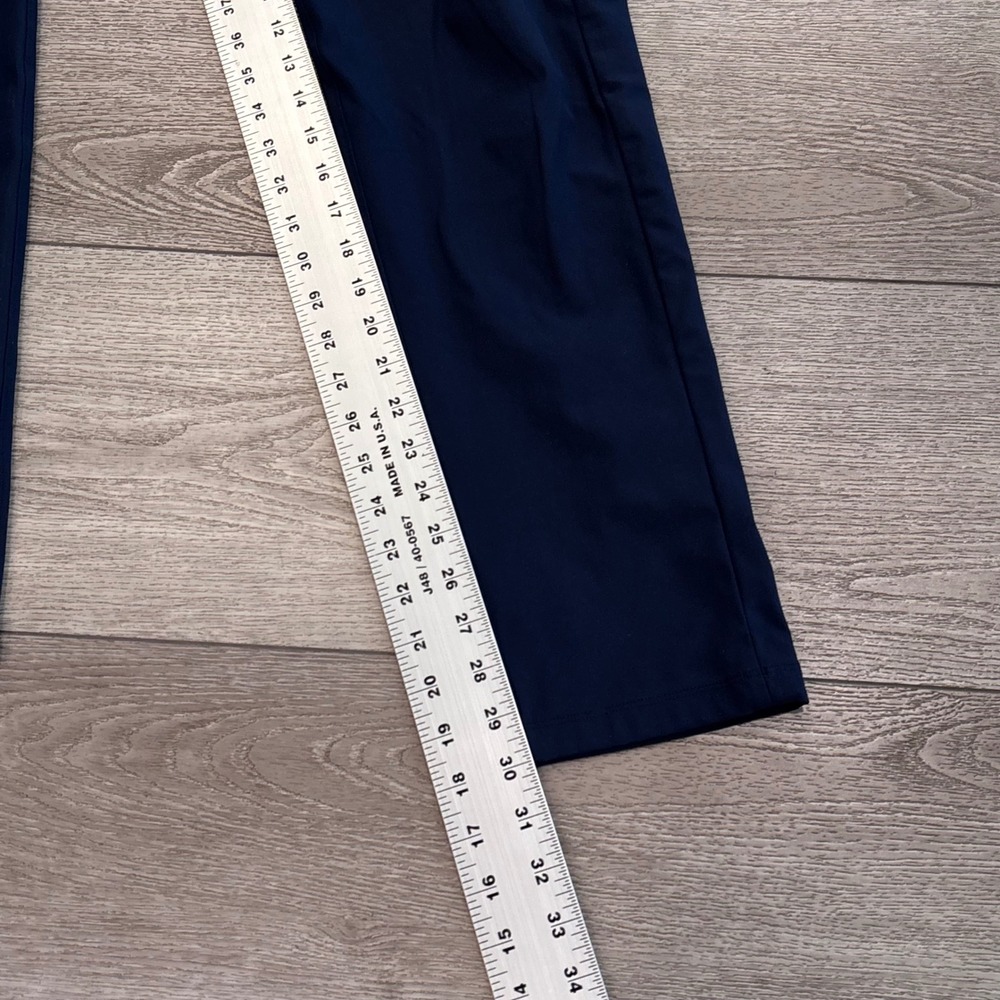 Lululemon Commission Slim Fit Pants Mens 31 Navy Blue ABC Technical Chino Golf - Picture 4 of 9